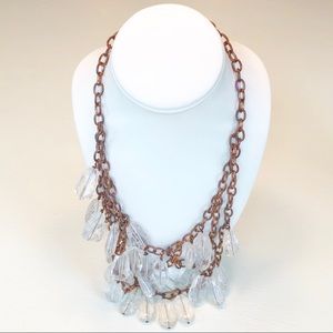 J Crew Pink Crystal Necklace